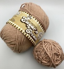 Sugar  Cream Cotton Yarn Color Softly Taupe 2 Partial Balls 3.8 OZ Worsted
