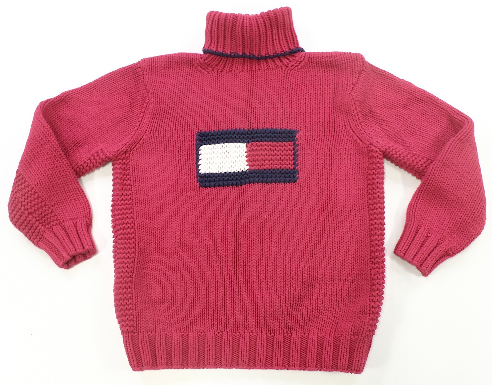 Rare Vintage TOMMY HILFIGER JEANS Flag Logo Turtleneck Sweat
