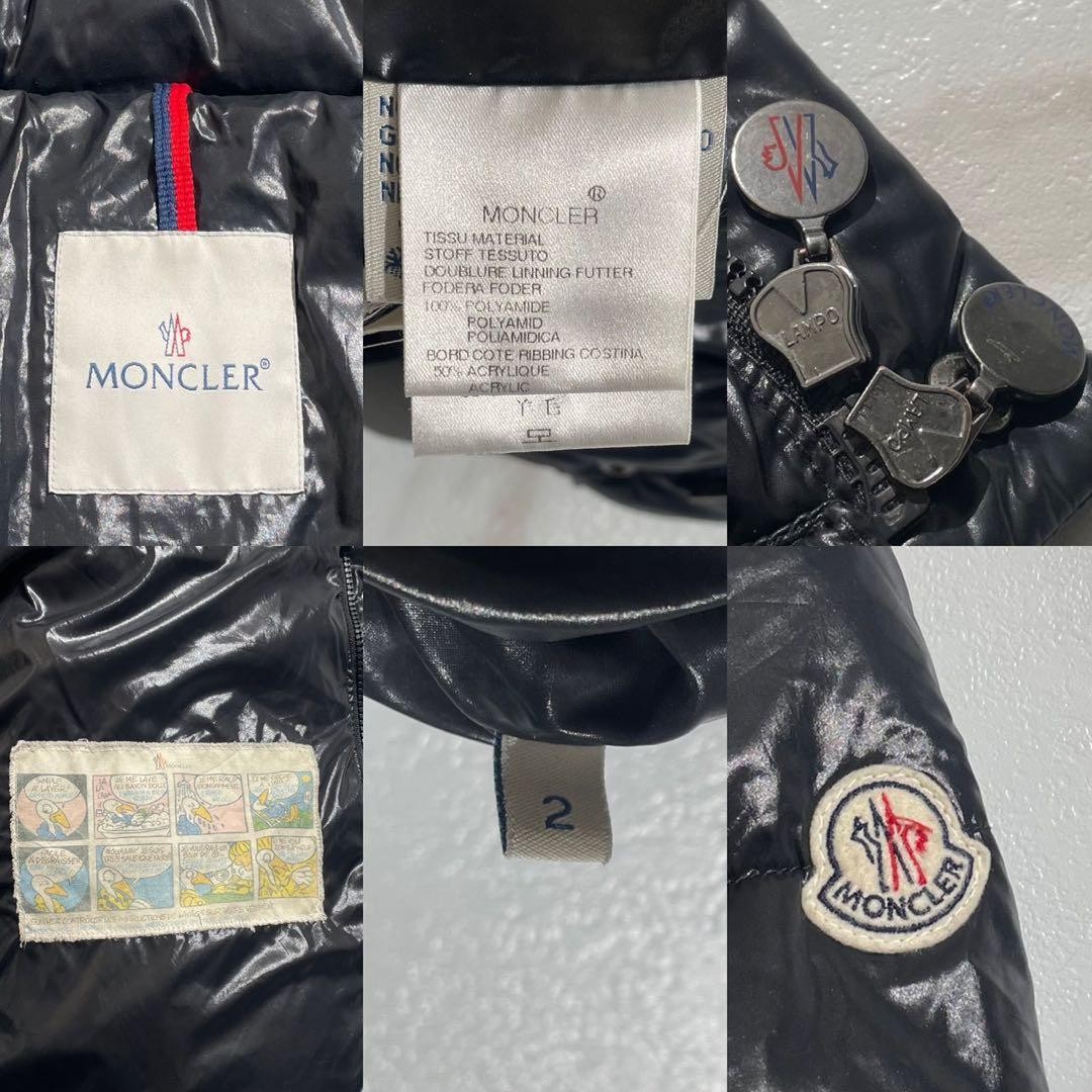 Moncler Thomas Down Jacket Black Large Zip-Up Log… - image 8