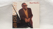 RAY CHARLES - FRIENDSHIP VINYL LP 1984 WITH ON CBS  (JOHNNY CASH, WILLIE NELSON)