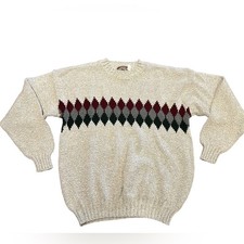 Vintage CJ Cotton Heathered Gray Crewneck Sweater Mens Large Made in the USA
