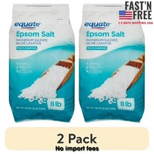  2 pack Equate Epsom Salt, Magnesium Sulfate, 128 oz 8lb , Unscented