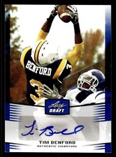 Tim Benford 2012 Leaf Draft Autograph Blue #TB1 Tennessee Tech Golden Eagles ESE