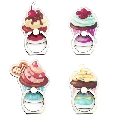 4Pack Cute Phone Ring Grip, Funny Donuts Popcorn Ice Cream Multi Colors 