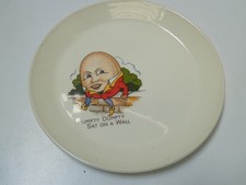 VINTAGE HUMPTY DUMPTY CHILDRENS NURSERY RHYME ILLUSTRATED DISH PLATE