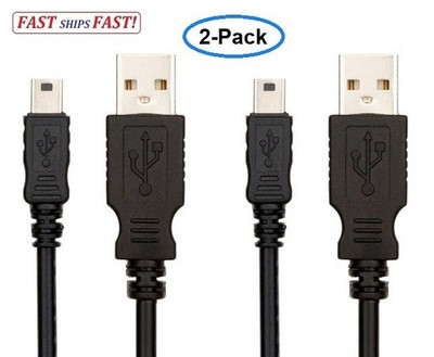USB Data Sync Charging Cable Cord for Camera, Camcorder, GPS, 3Ft. (2-PACK)