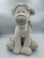Vintage Disney Store Snowflake Tigger Plush 13in White Silver Christmas