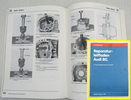 Reparaturleitfaden Audi 80 B2 5 Gang Getriebe Schaltgetriebe 013 093 VM QJ MV VW