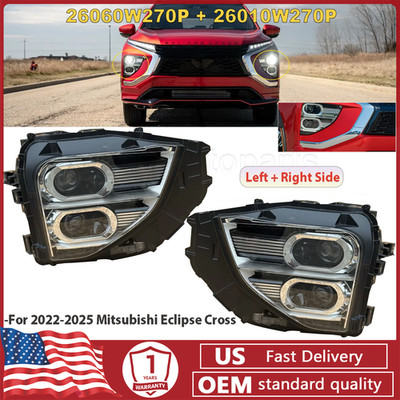 Left &Right Side LED Headlight For 2022-2025 Mitsubishi Eclipse Cross 26010W270P