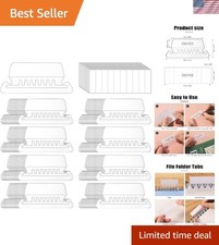 200 Pcs Hanging File Folder Tabs and 200 Pcs 2 Inch Inserts Labels, Plastic File