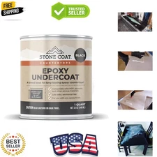 Epoxy Undercoat 1 Quart 32 Fl Oz Black High-Bond Epoxy Primer for MDF, Plywoo...