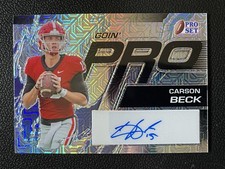2023 Pro Set Goin' Pro Silver Mojo Carson Beck 17/20 Auto Autograph RC Rookie