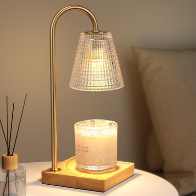 Gecuyobi Candle Warmer Lamp With Timer & Dimmable Light - No Flame, Fits All Jar Candles, Includes 2 Bulbs (Bronze) - View #12