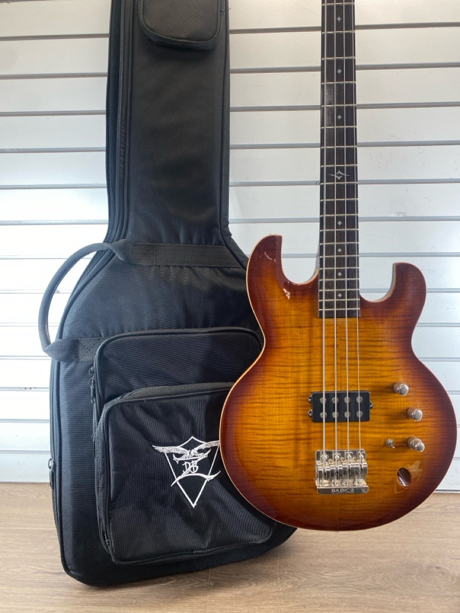 DBZ GUITARS - DEAN B. ZELINSKY IMPERIAL BASS GUITAR WITH CASE FLAME  (WCP039625)
