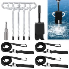 Universal Ice Anchor Tool- Drill Adapter Kit,...