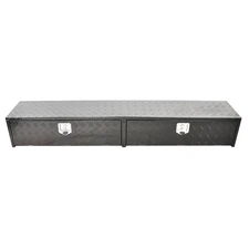 88"X16"X13"Aluminum Black Underbody Truck Bed Tool Box w/Lockable T-Handle Latch