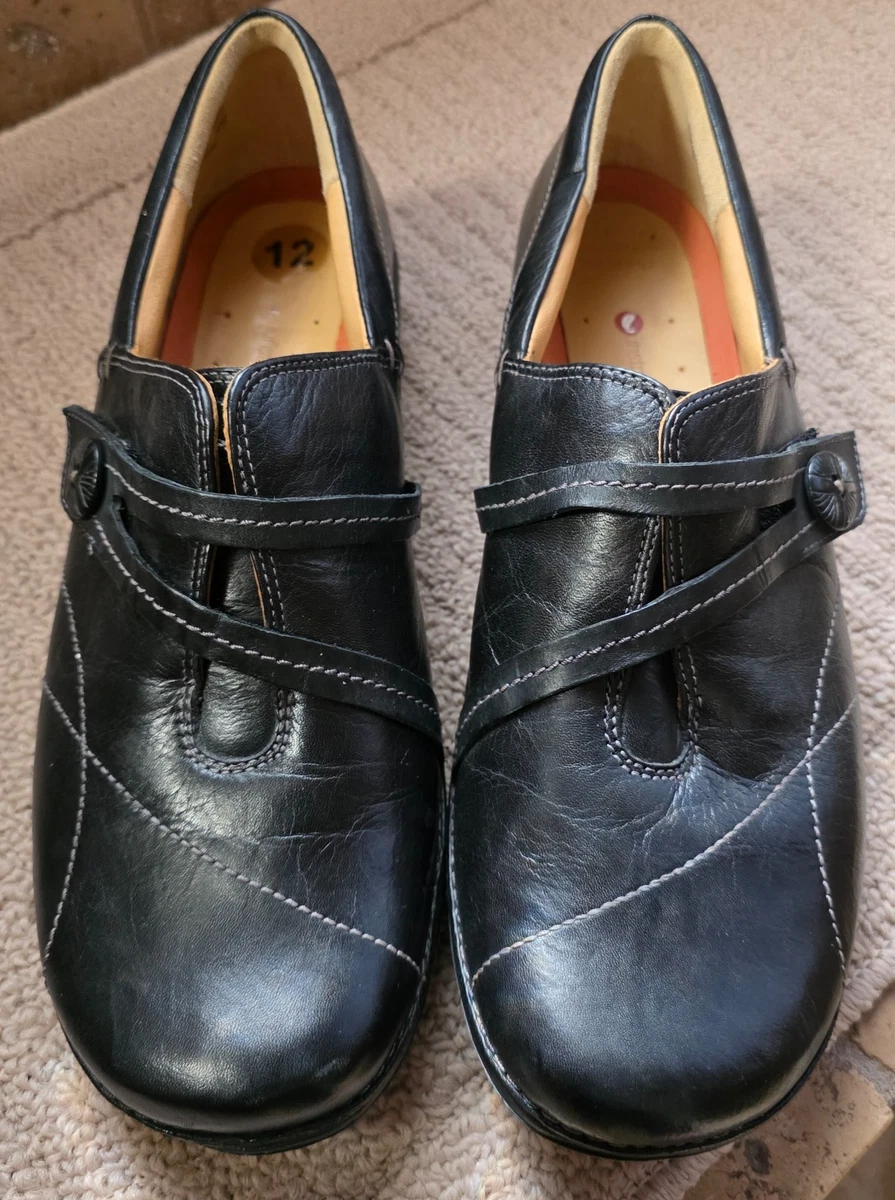 Sabots Clarks Noirs à Lanières Mary Janes - Taille 9 Femme, Cuir, Occasion Excellent état