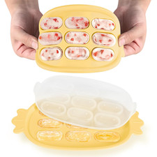 Baby Popsicle Mold - Baby Food Maker  Breastmilk Teething Freezer Tray - BPA Fr