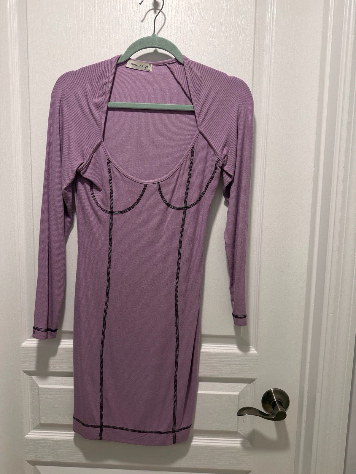 Women's Solid Light Purple Unique Party Dress - image 1