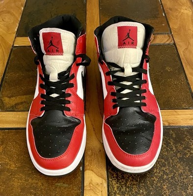 Jordan Air Jordan 1 Chicago Mids Red Black White Leather Lace Up