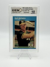 Fleer 1987 Update Mark McGwire Glossy Rookie #U-76 Athletics GEM Grading 10