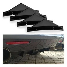 Universal Rear Diffuser Bumper Spoiler Lip Splitter Shark Fin Trim Caps 4pcs