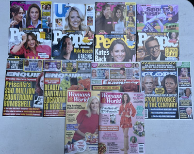 TABLOID MAGAZINE LOT Of 14 Enquirer  Us Weekly People Star Globe Woman's World