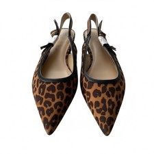 A New Day Leopard Print Pointed Toe Slingback Flats Size 9.5 NWT