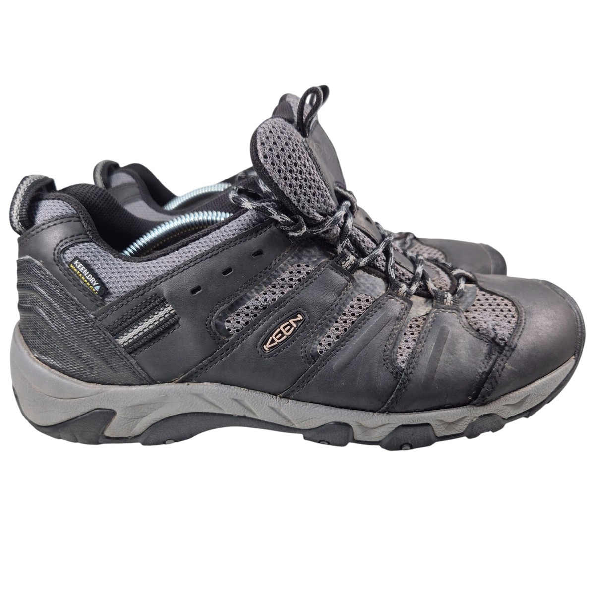 Keen Koven Hiking Shoes Men's Grey Waterproof Lace Up Boots Size