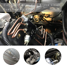 25 Ft. 3/16 OD Copper Nickel Brake Line Tubing Coil and Fitting Kit, 25 Ft of...