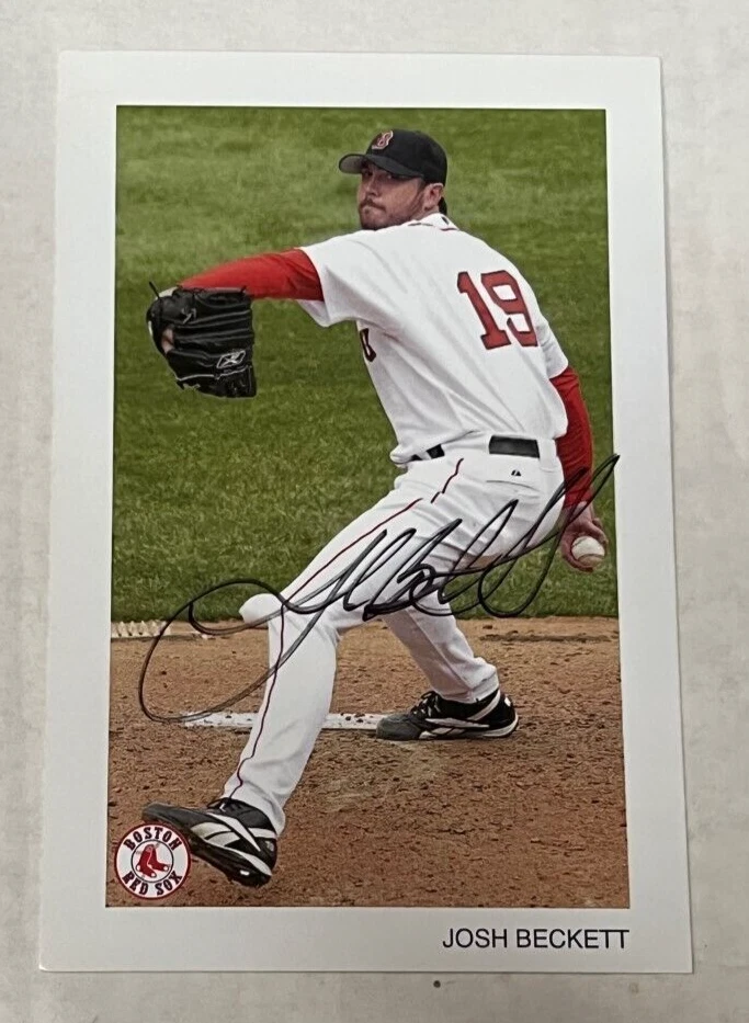 Josh Beckett Signed Autographed Boston Red Sox Wives Food Drive 4x6 Photo |  eBay