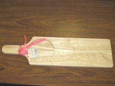 HALLMARK Wood Cheese Serving Tray Platter Board - Missing Glass Dome