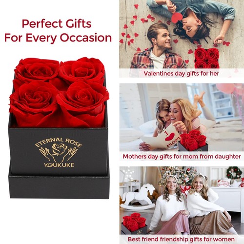 Rosenbox Infinity Rosen,Konservierte Rose,Ewige Rose,Geburtstagsgeschenke Frauen - Bild 3 von 18