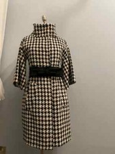 Zara cappotto Audrey pied de poule trapezio a line bell 3/4 sleeves M