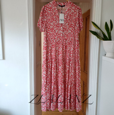 knee length dresses for ladies ZARA CREAM FLORAL GOWN – Rahath