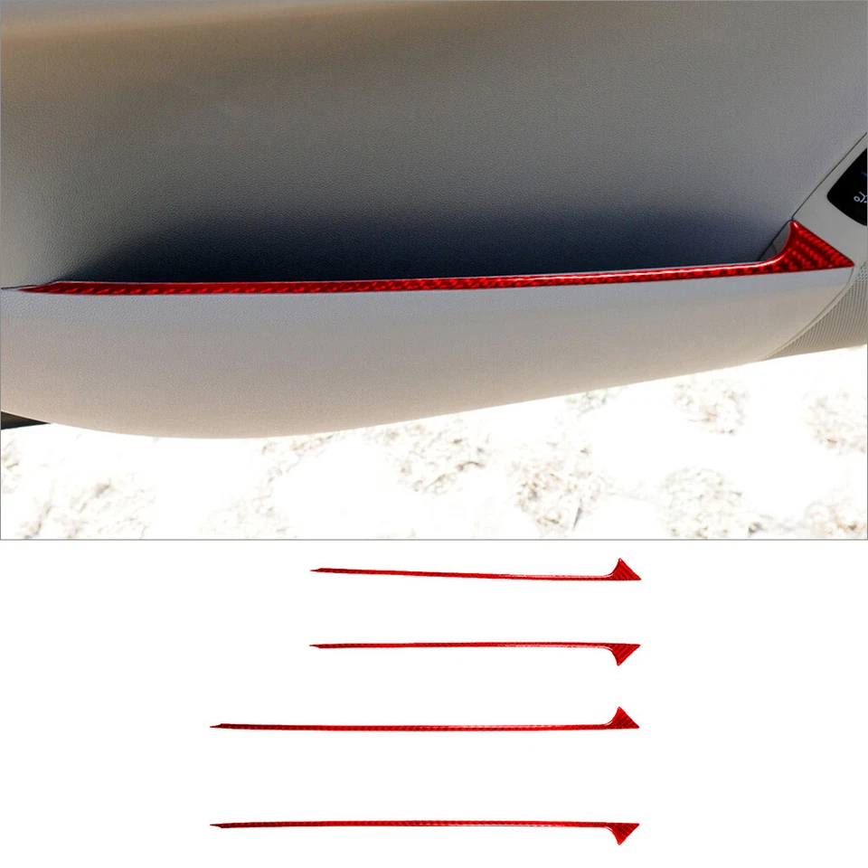 45Pcs For Mercedes-Benz R320/350 Red Carbon Fiber Full Interior Kit Cover Trim - Image 3 of 4