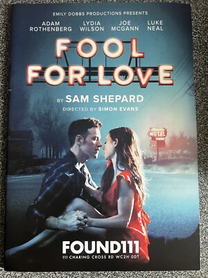 Fool For Love Found111 Theatre Programme Sam Shepard Joe McGann
