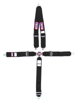 RJS SAFETY 5 PT Harness System Q/R BK Roll Bar 3inSub 1030101
