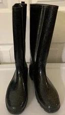 Capelli New York Women Sz 10 Boots Black Rubber Shoes