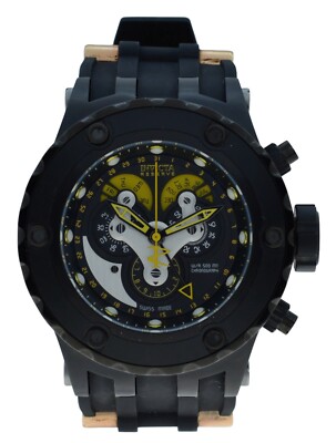 Men's 52mm Invicta Reserve Subaqua Trippel Calendar Black Dial