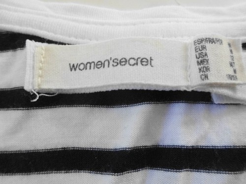 Ladies White with Navy Stripes Sumer Dress by WOMANSECRET size EUR M - Picture 2 of 6