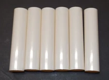 SET OF 6, 4" TALL CREAM PLASTIC CANDELABRA SOCKET CHANDELIER COVERS 50930JQ