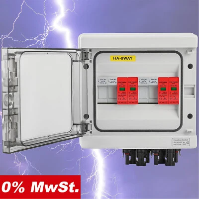 Überspannungsschutz PV Solar Anschlusskasten DC 2 String Trennschalter 1000V 32A