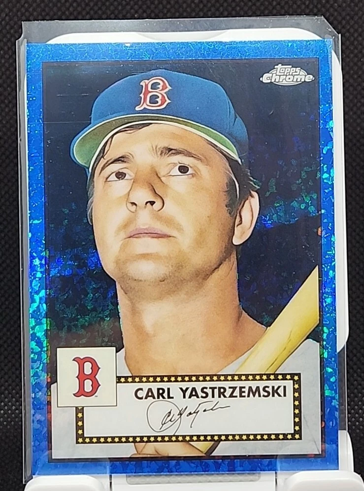 2021 Topps Chrome Platinum Anniversary Carl Yastrzemski Blue Mini Diamond /199