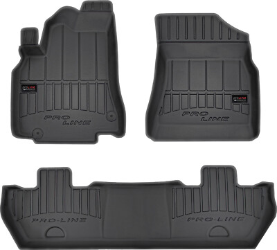 Tappetini Auto Anteriori In Velluto Antracite LUX Per Citroen Berlingo II (2008-2018) - 2 Pezzi Con Rinforzo