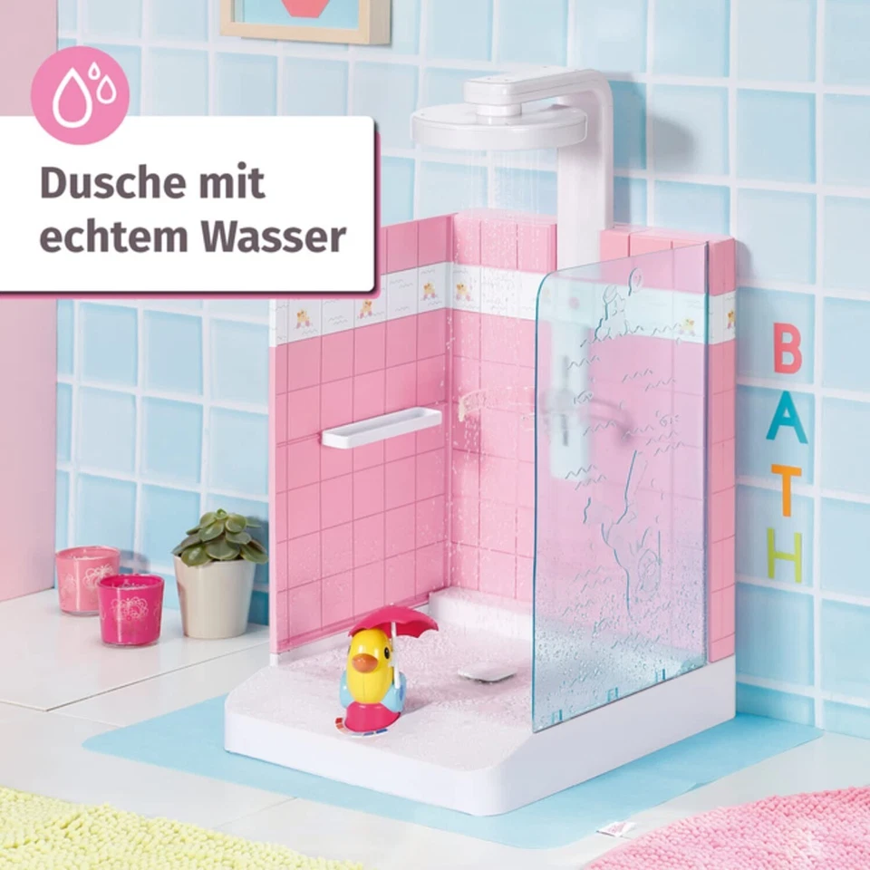 Zapf 830604  creation Baby born Zubehör Bath Walk in Shower begehbare Dusche Neu - Bild 2 von 4