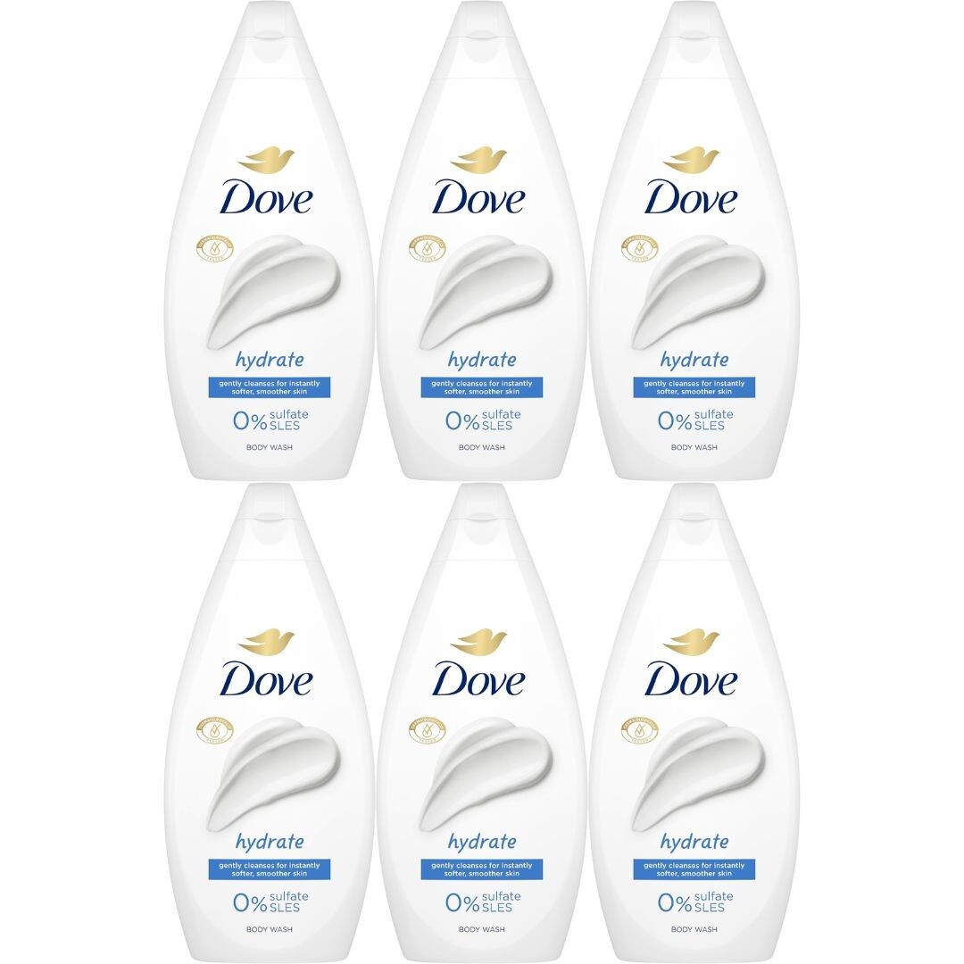 Dove Hydrate 'Body Wash' for Softer & Smoother Skin, 3x 450ml in White - Image 15