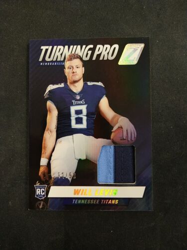  2023 Zenith Will Levis Turning Pro Dual Color Patch 32/50 RC TENNESSEE TITANS  - Picture 1 of 2