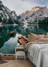 3D Mountain Lake Wallpaper Wall Mural Removable Self-adhesive Sticker 228