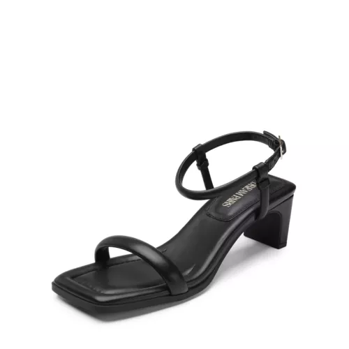 Damen-Sandalen Knöchelriemen offene Zehenpartie niedriger klobiger Absatz Hochzeit Party eleganter Absatz - Bild 8 von 35